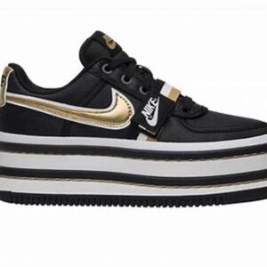 Nike Black and Gold Platform Sneakers